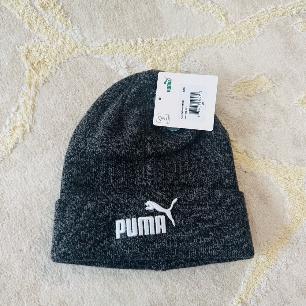 PUMA Men's Fundamental Cuff Beanie, Gray One Size
